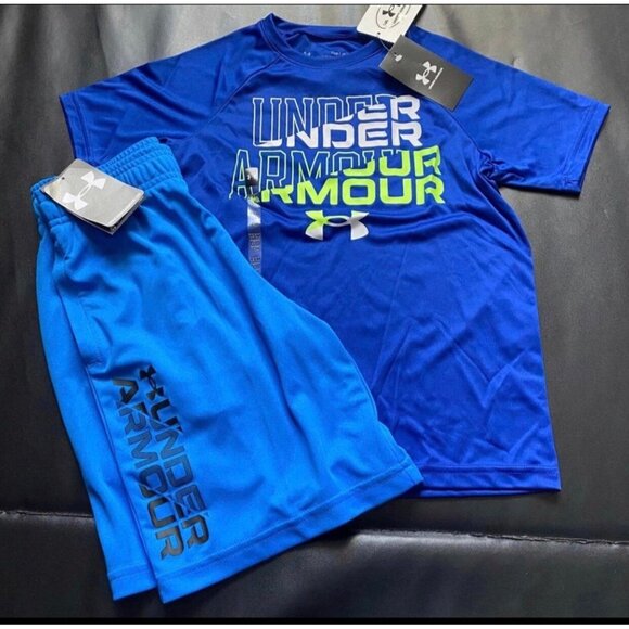 NWT Under Armour Athletic Set Boys Youth Size Small - Picture 1 of 4